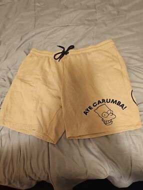 Aye Carumba! Bart Graphic Men's Yellow Shorts